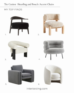 The Coziest Shearling and Boucle Accent Chairs - Interior ZING