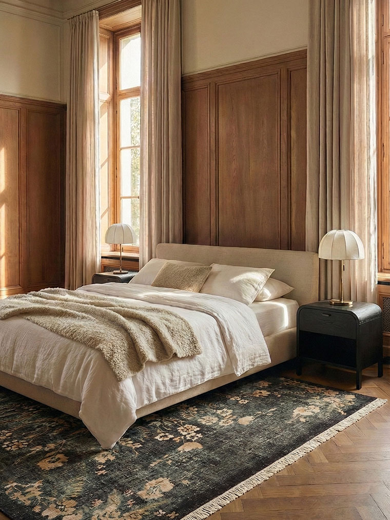 modern European bedroom concept