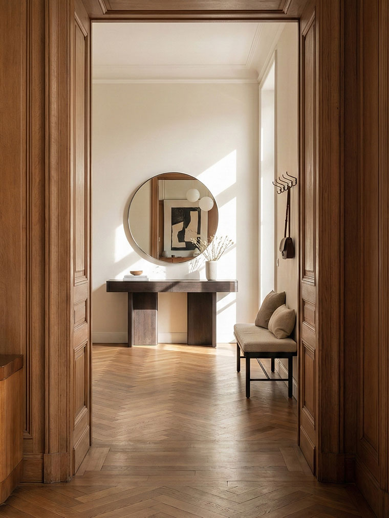 European contemporary apartment entryway